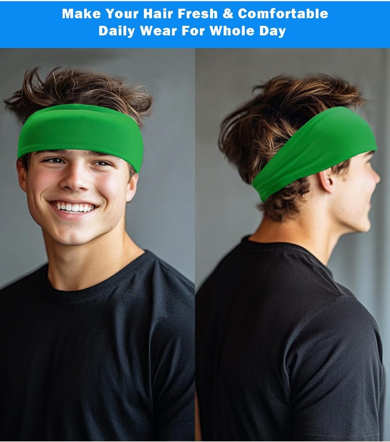 Supeniu Headband for Men & Women, Sweat Wicking Sports Sweatband Headbands, Workout Running Training Yoga Basketball Hairband - Image 5